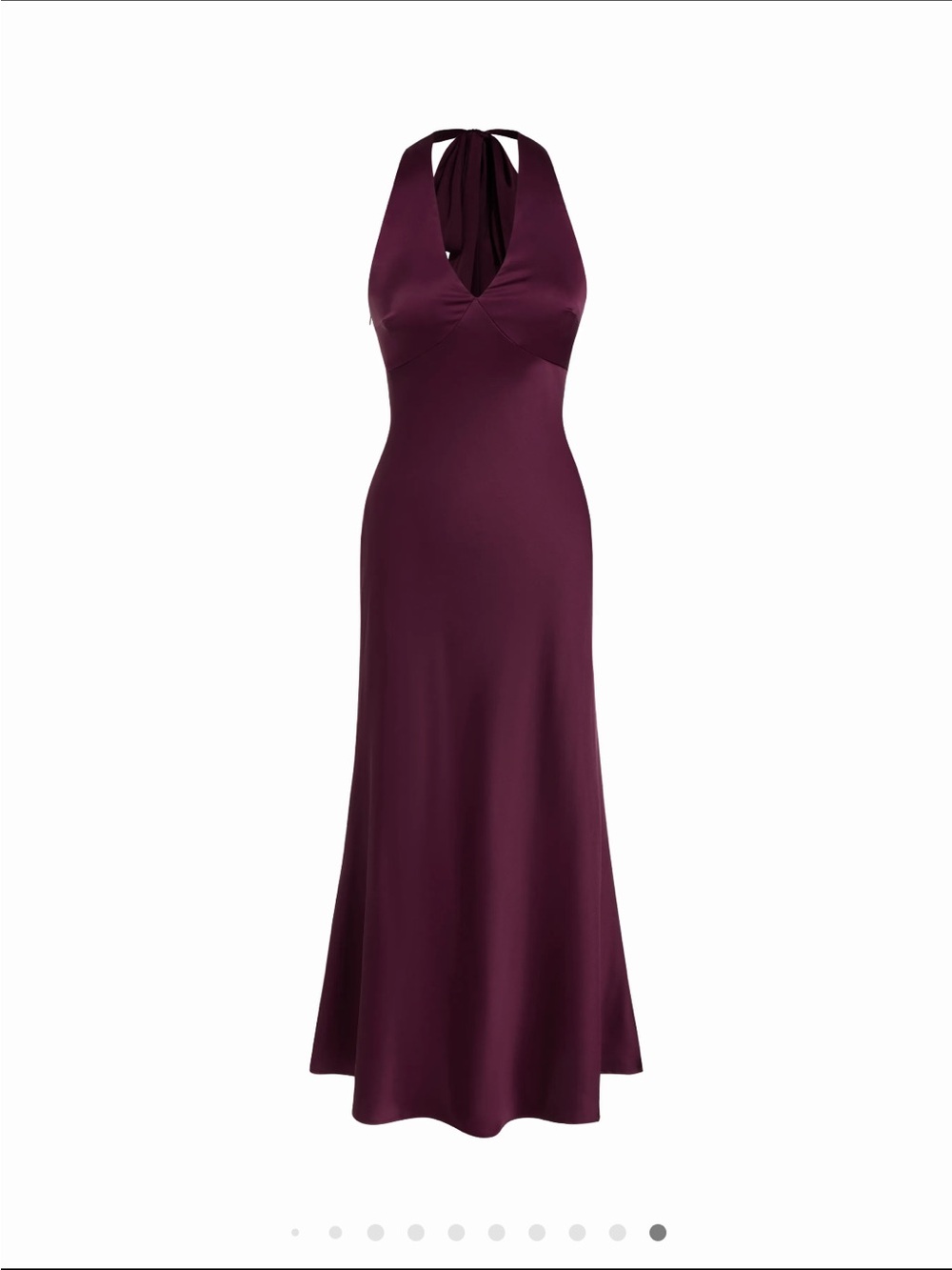 Cider Plum Halter Maxi Dress